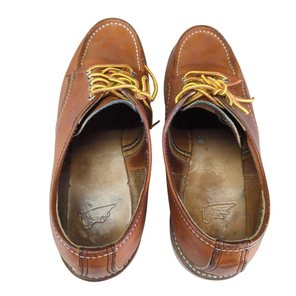 Red Wing Shoes Moc‎ Toe Oxfords 8092 Mens 11 D Work Leather Brown USA Casual Low